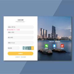 简约登录注册页